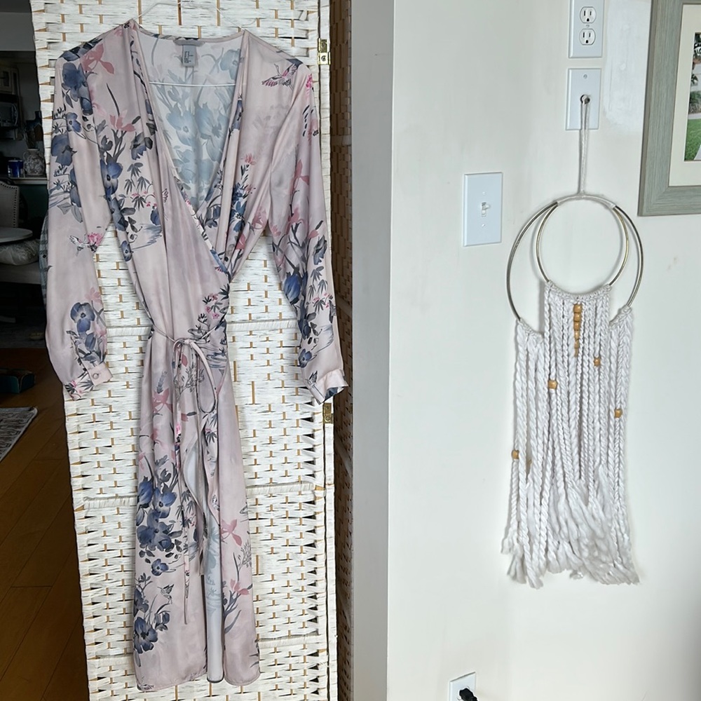 Beautiful floral wrap dress
